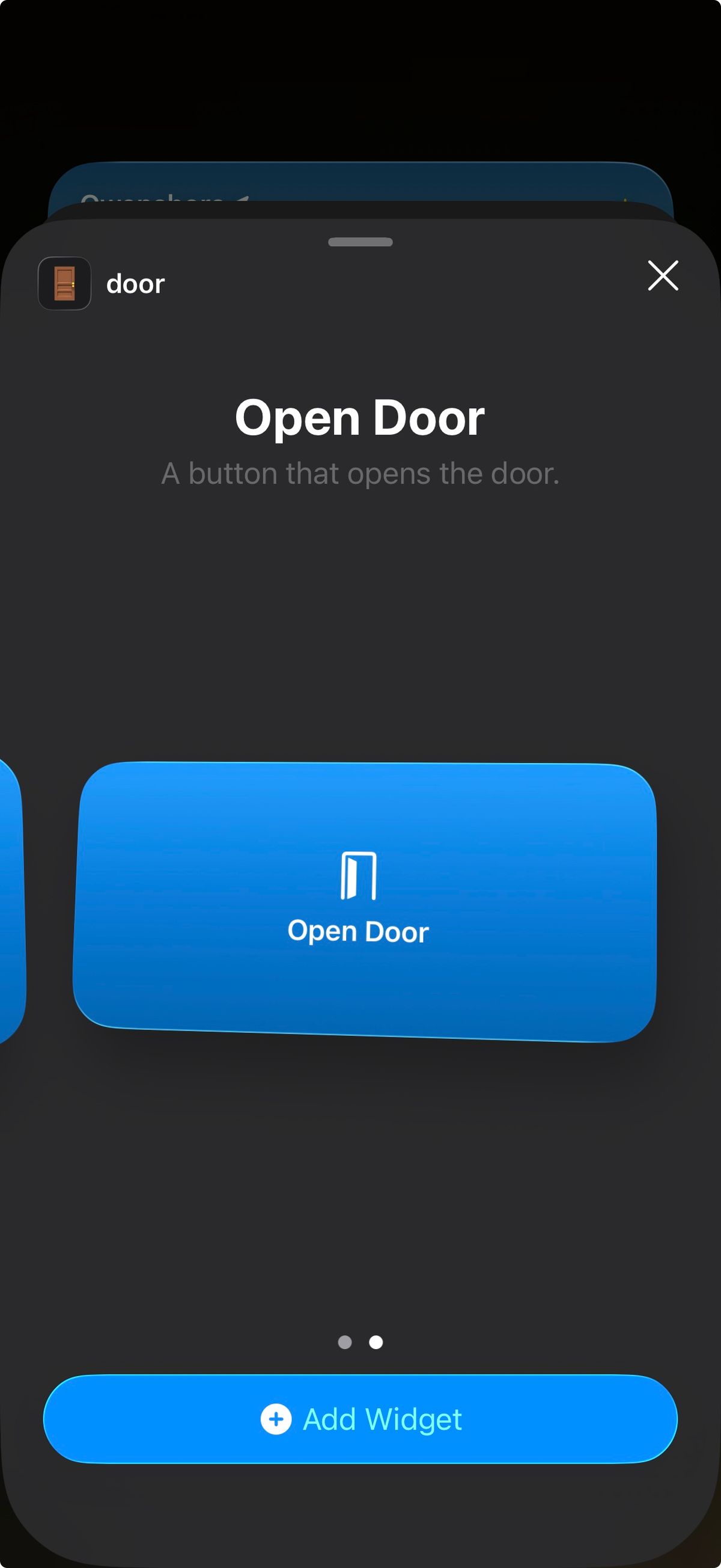 door iOS widget