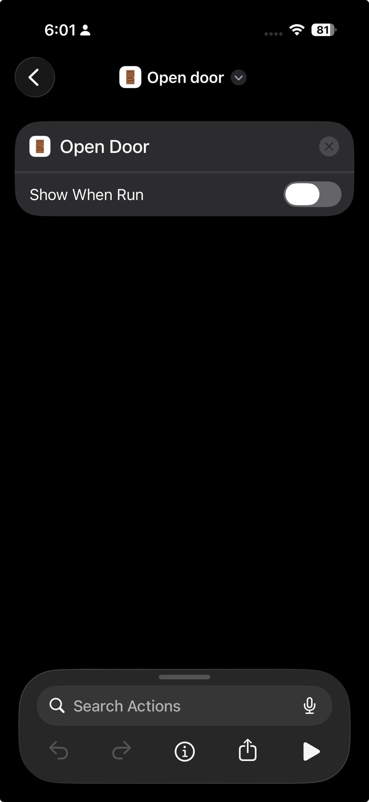 door iOS shortcut