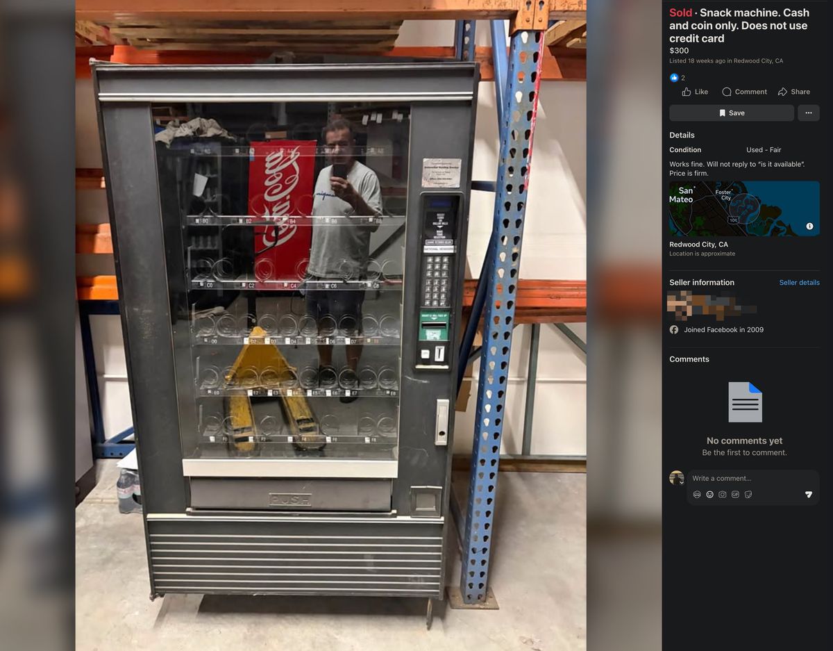 vending machine listing